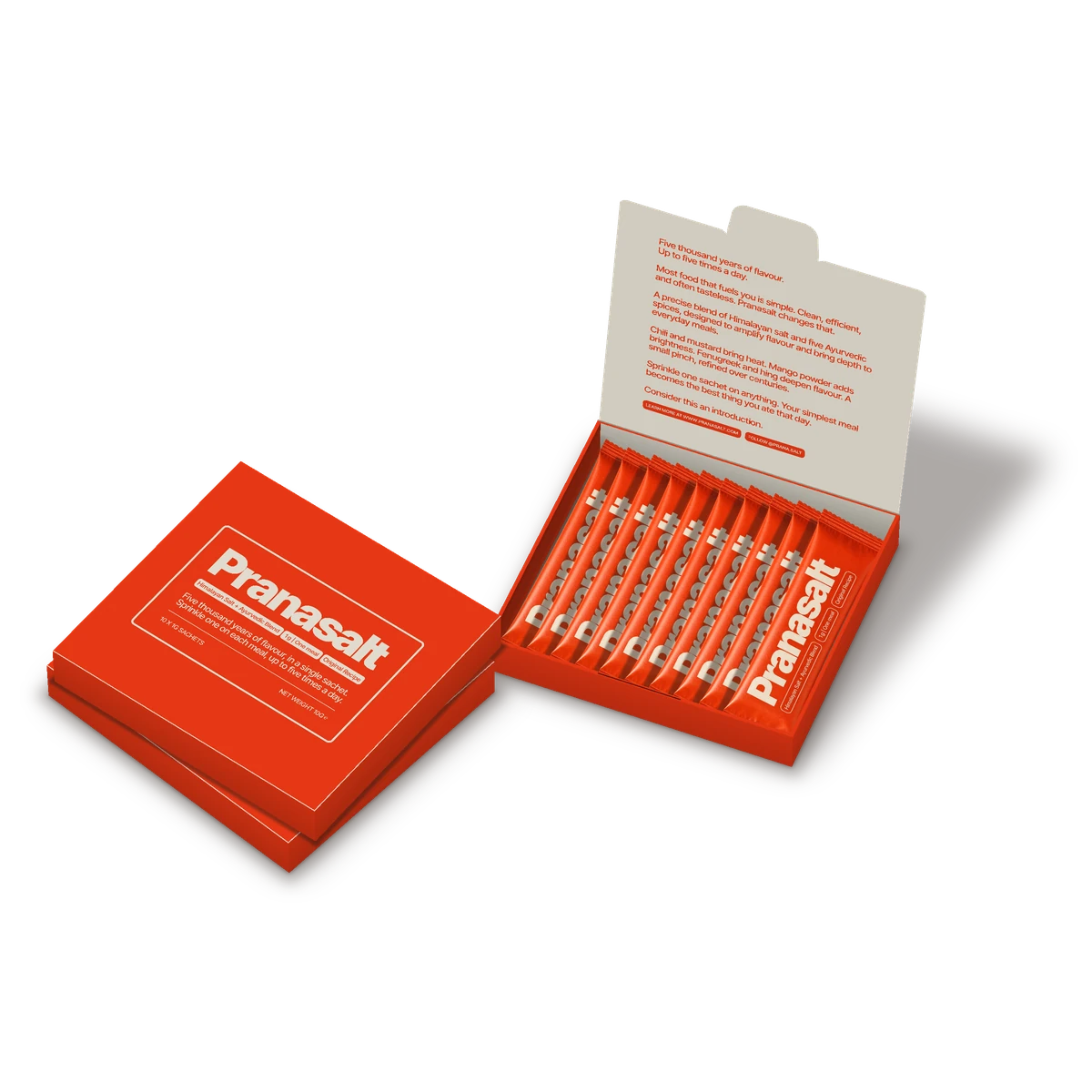 Three boxes of 10 Pranasalt sachets